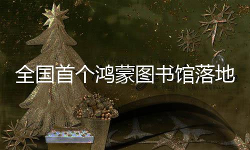 全国首个鸿蒙图书馆落地罗湖 图书馆藏指引等咨询