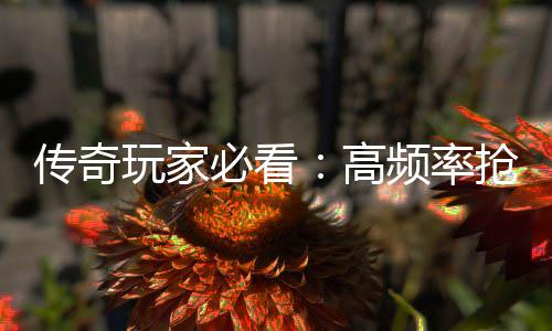 传奇玩家必看：高频率抢怪战斗地图详解 兄弟情谊或行会利益