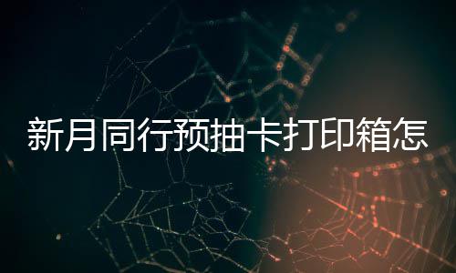 新月同行预抽卡打印箱怎么选择 新月同行预抽卡打印箱选择攻略 玩家能够从活动中得到打印箱