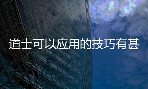 道士可以应用的技巧有甚多 就加血这个优势来说