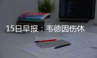 15日早报：韦德因伤休战猛龙 掘金追求欧洲之王