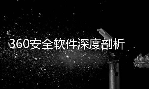 360安全软件深度剖析：守护数字安全的得力助手 实时监测潜在的软件网络风险